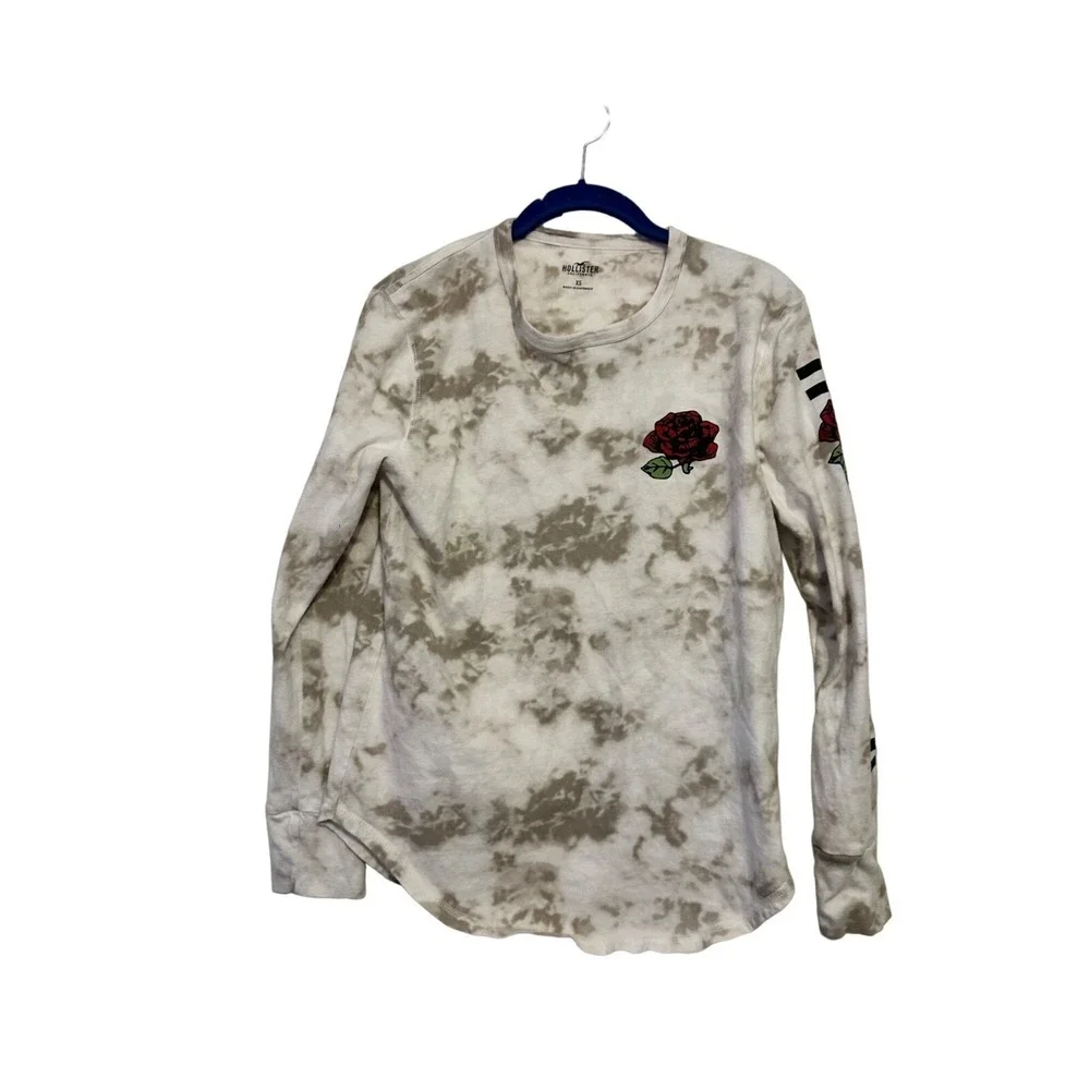 Hollister tie dye‎ men's tattoo print long sleeve shirt XS